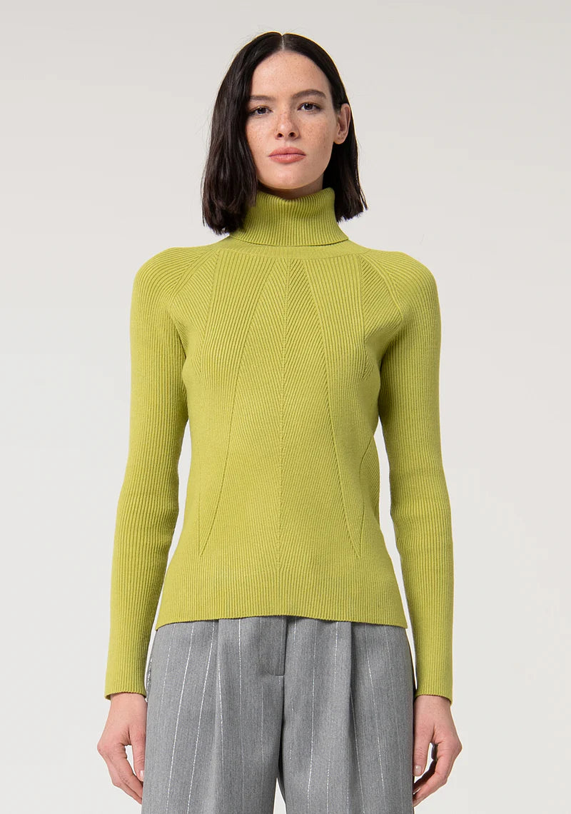 Maglia lime a costine