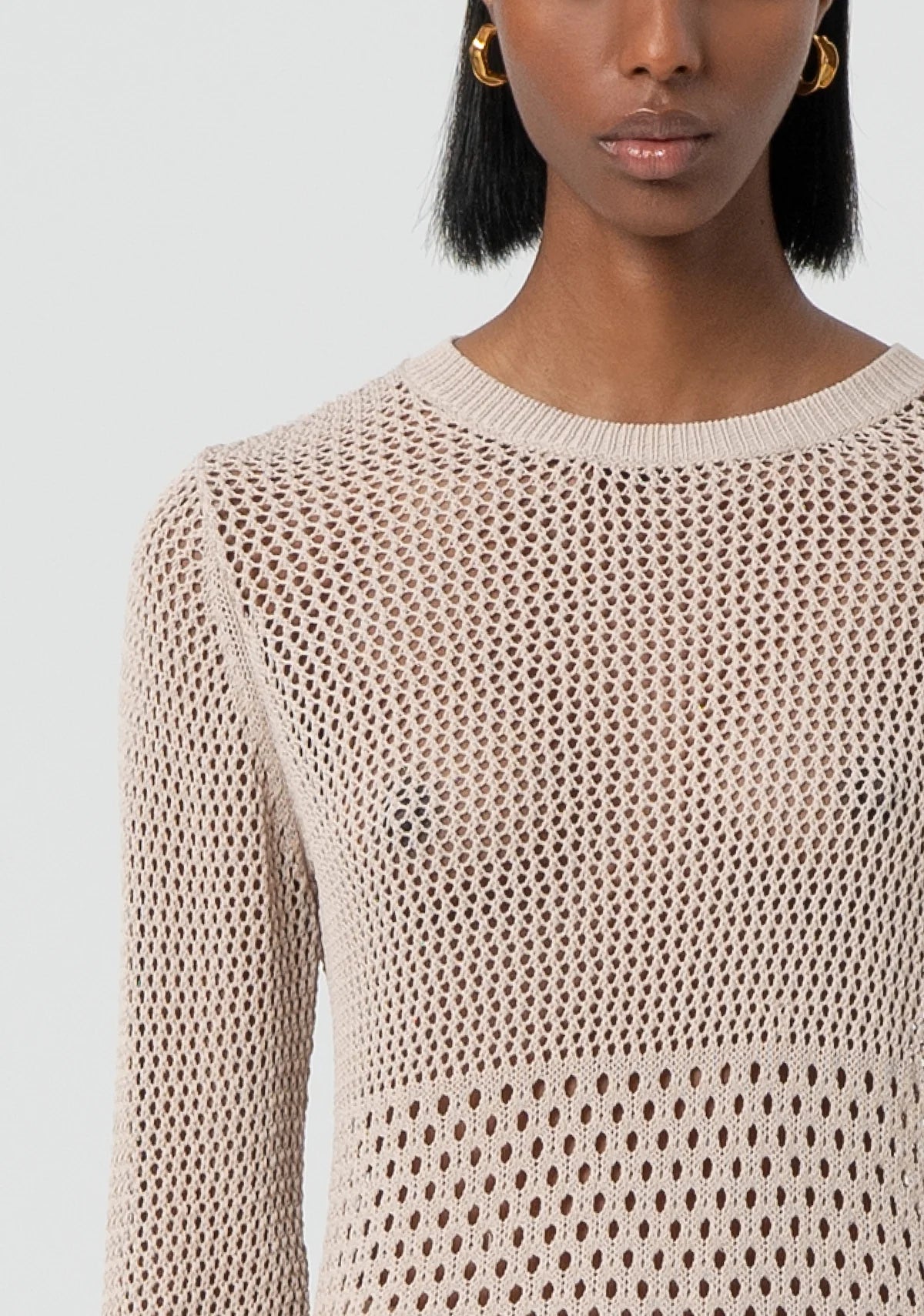 Maglia traforata white