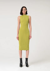 Abito lime in maglia